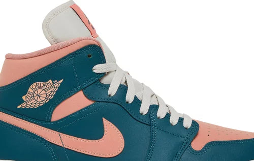 Jordan Mid Dark Teal Green (W) Detailansicht linker Schuh