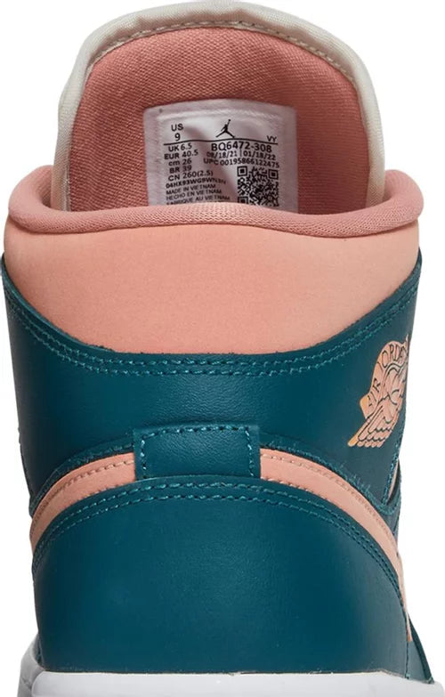 Jordan Mid Dark Teal Green (W) beide Schuhe zusammen
