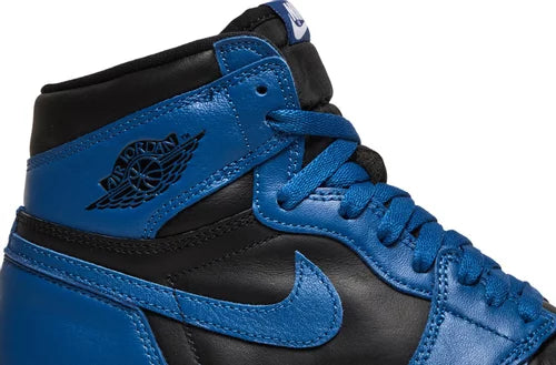 Jordan  Retro High OG Dark Marina Blue Detailansicht linker Schuh