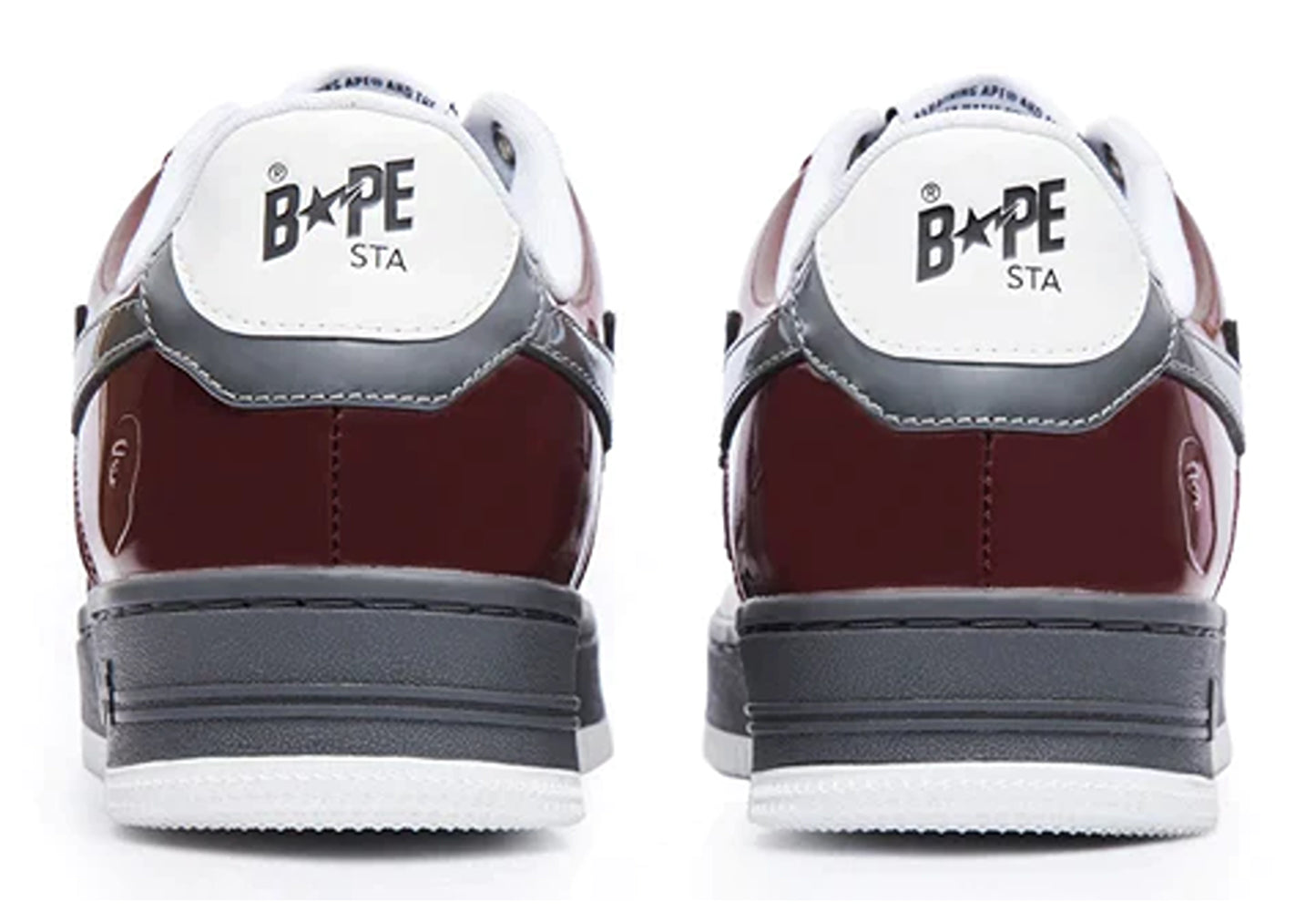 A Bathing Ape Bape Sta Nostalgic Burgundy Grey