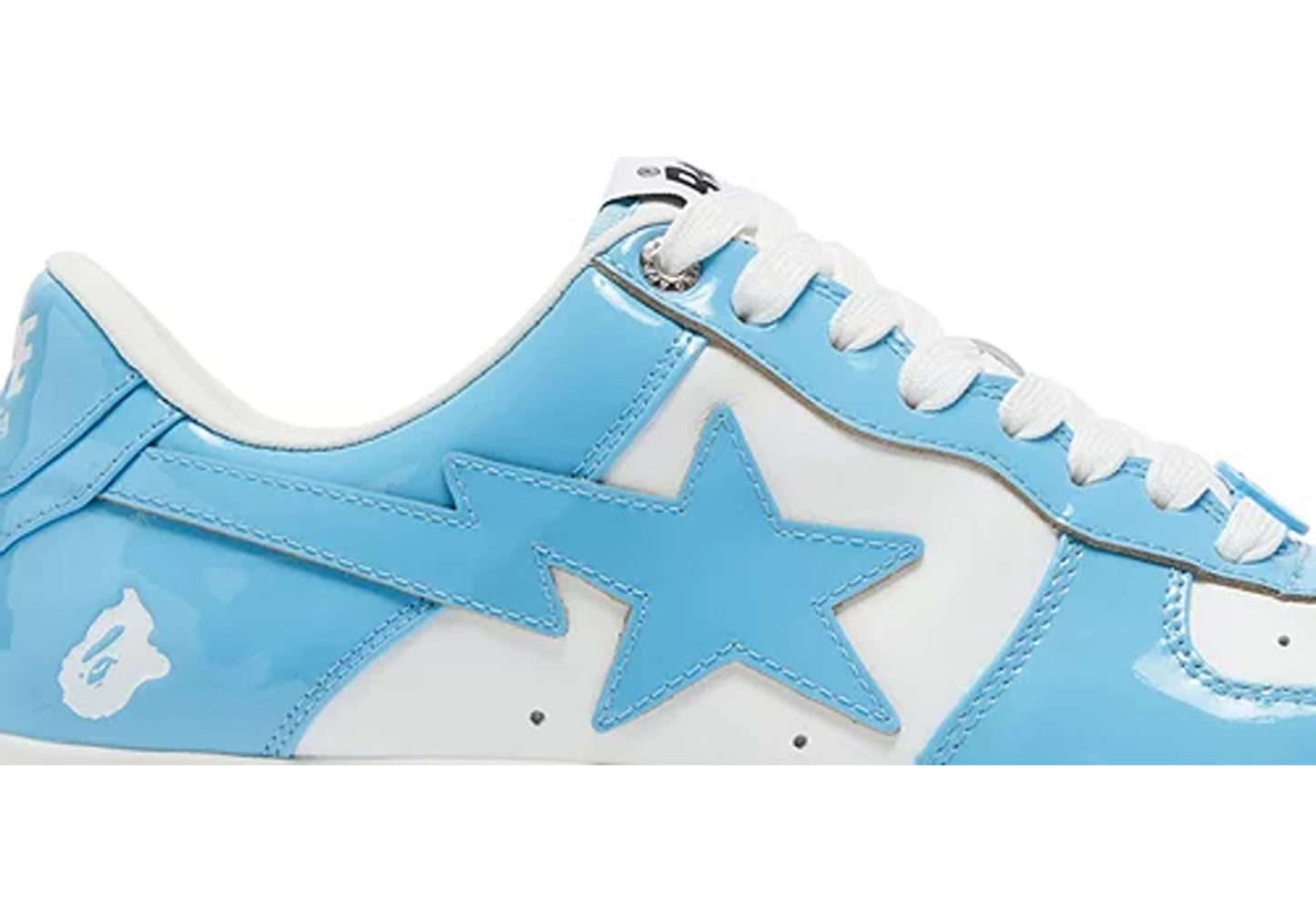 A Bathing Ape Bape Sta Patent Leather Blue White