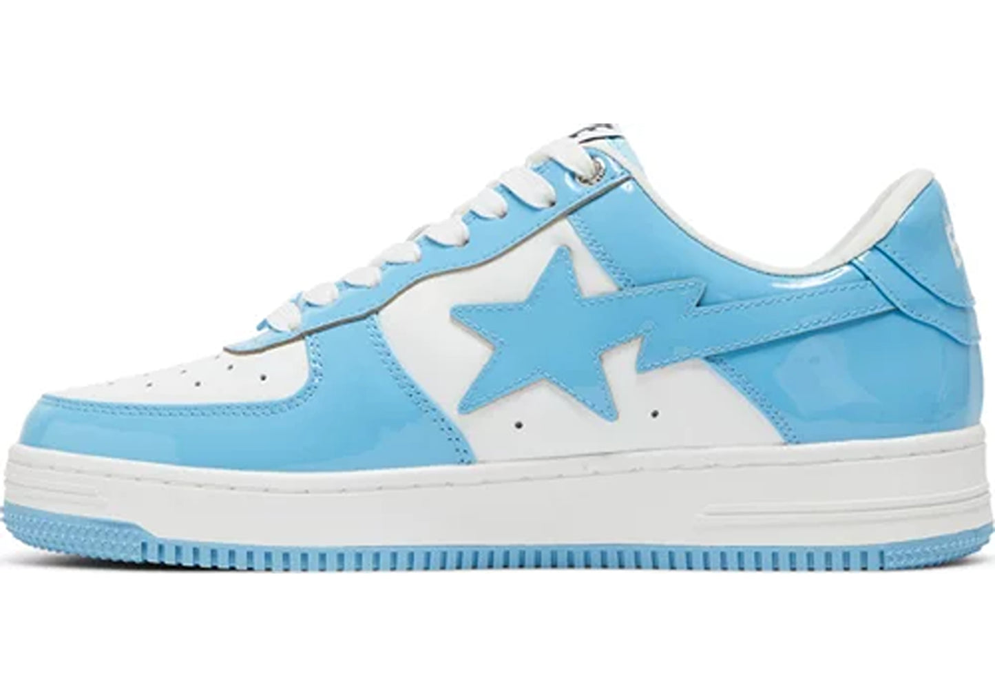 A Bathing Ape Bape Sta Patent Leather Blue White