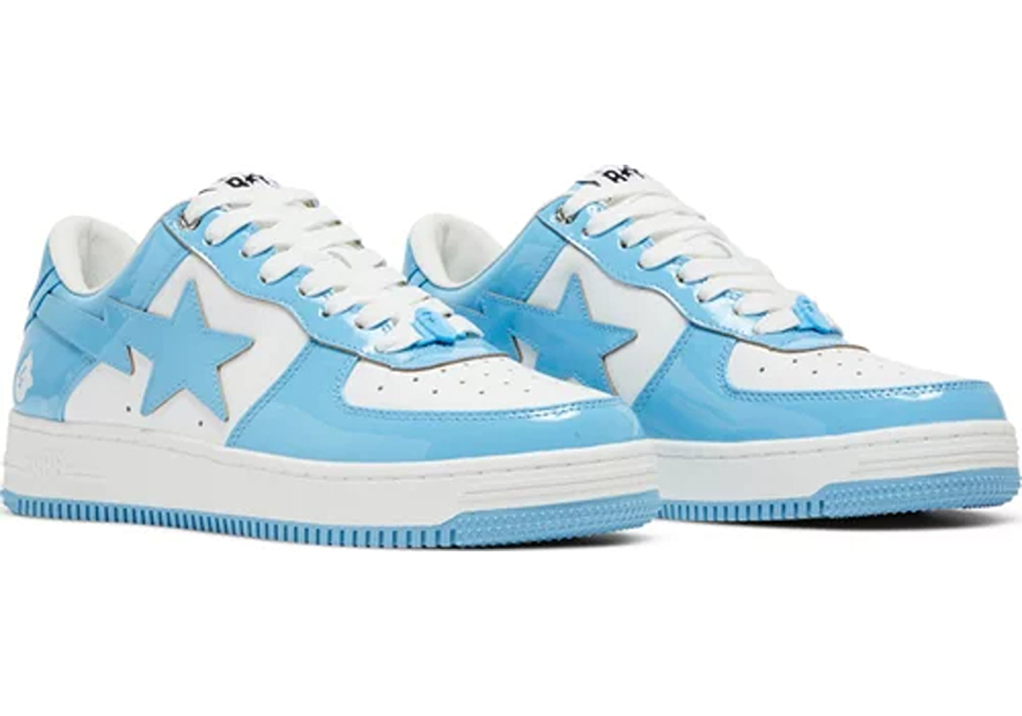 A Bathing Ape Bape Sta Patent Leather Blue White