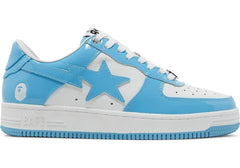 A Bathing Ape Bape Sta Patent Leather Blue White