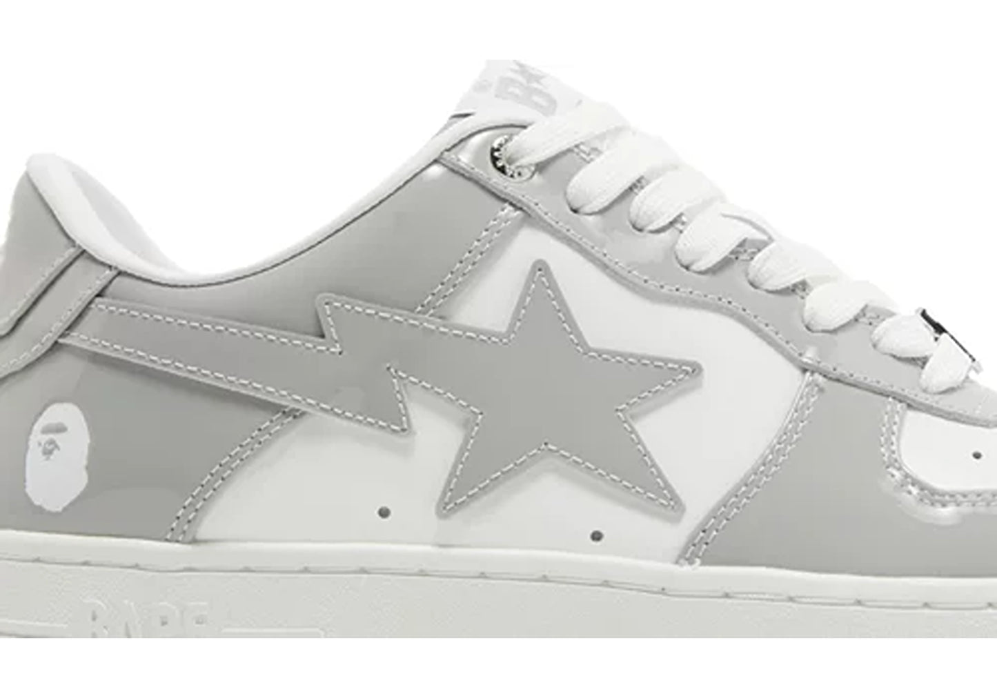 A Bathing Ape Bape Sta Patent Leather White Grey (2023)