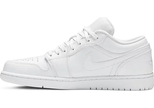 Jordan 1 Low Triple White Tumbled Leather