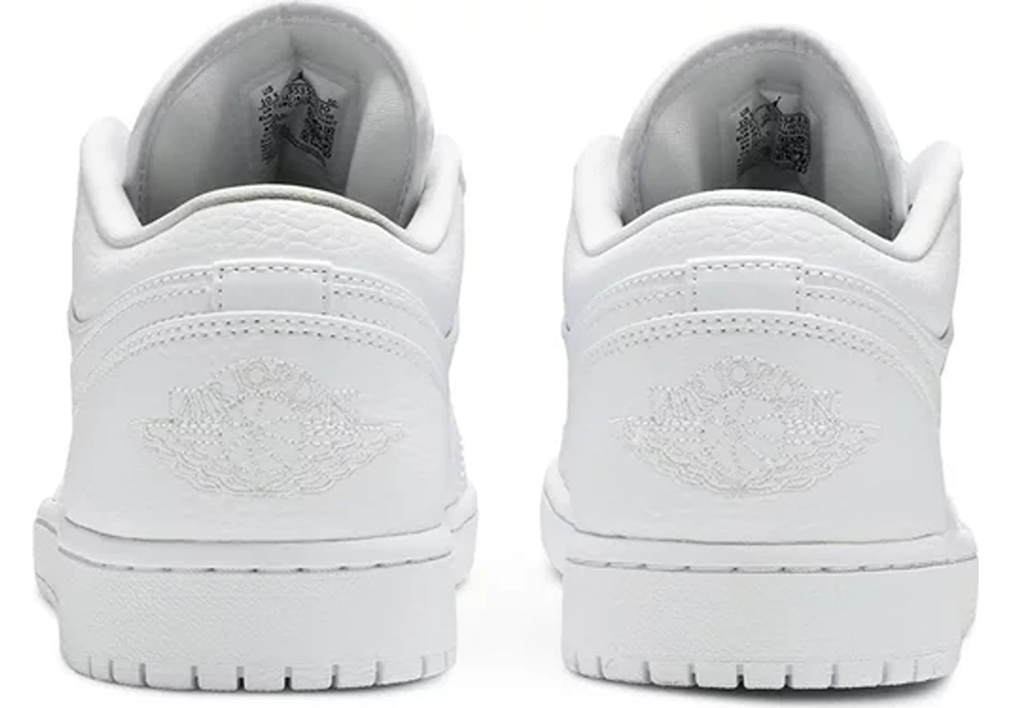 Jordan 1 Low Triple White Tumbled Leather