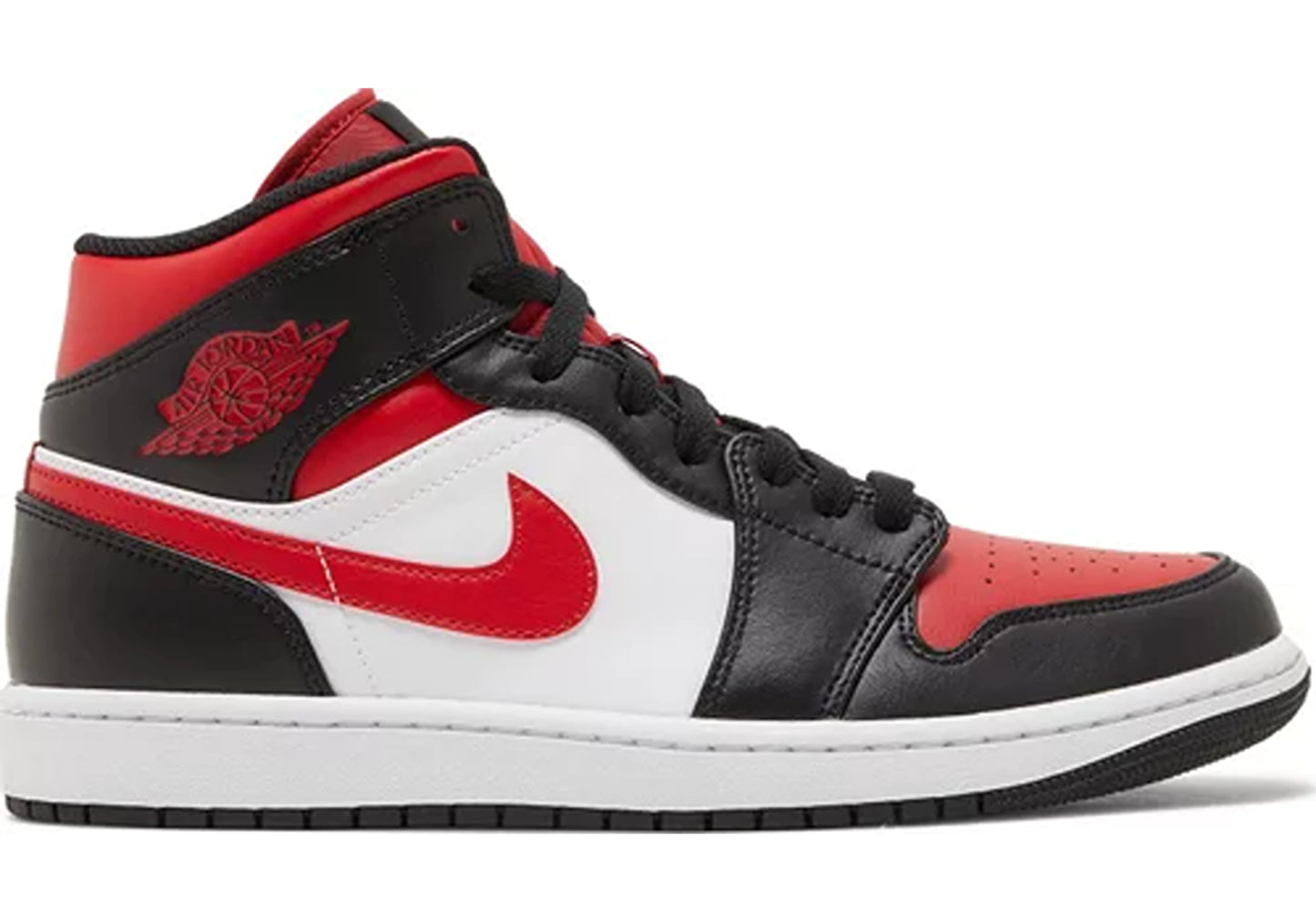 Jordan 1 Mid Black Fire Red