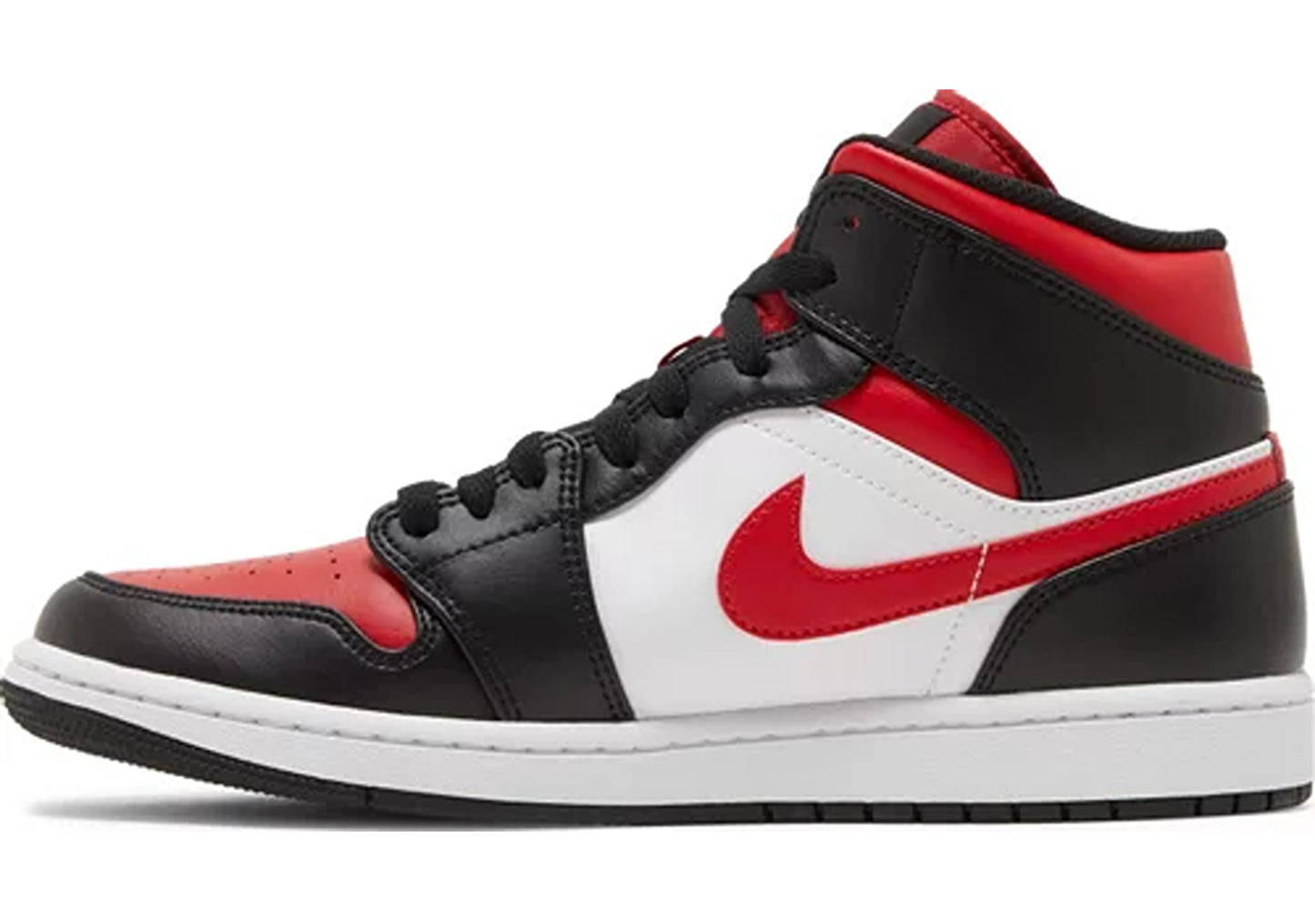 Jordan 1 Mid Black Fire Red