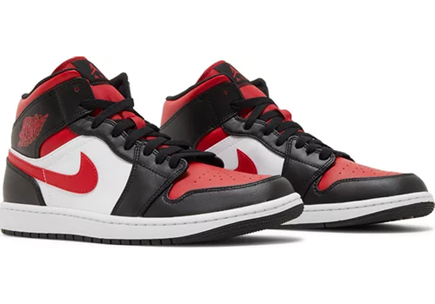 Jordan 1 Mid Black Fire Red