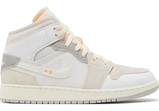 Jordan 1 Mid SE Craft Inside Out White Grey