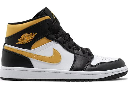 Jordan 1 Mid White Pollen Black