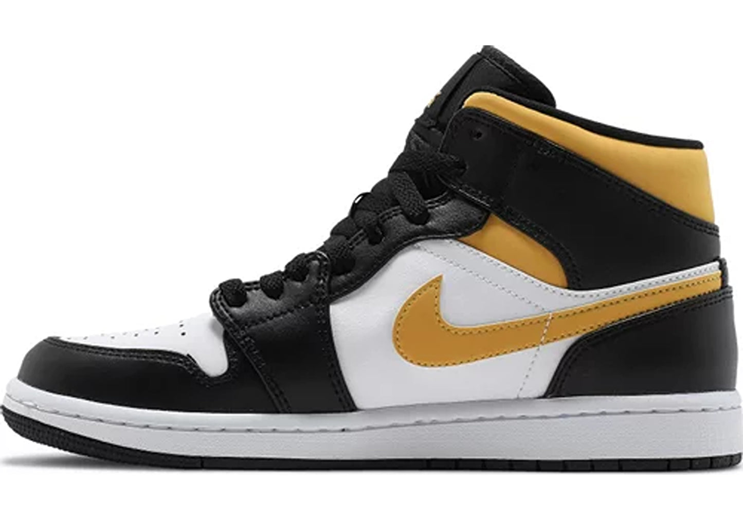 Jordan 1 Mid White Pollen Black