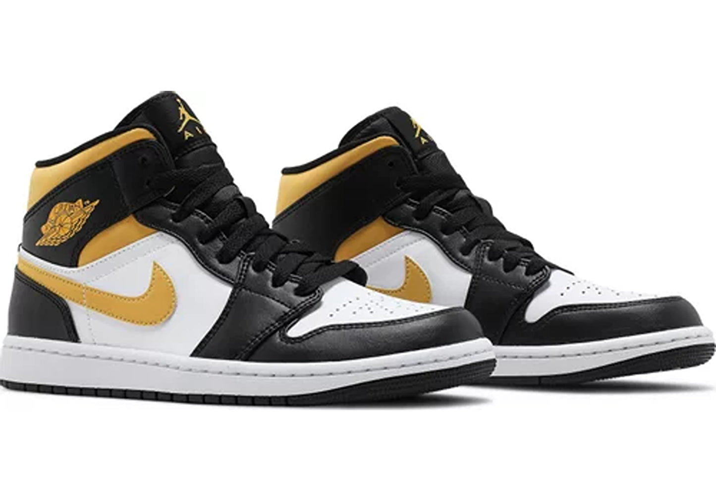 Jordan 1 Mid White Pollen Black