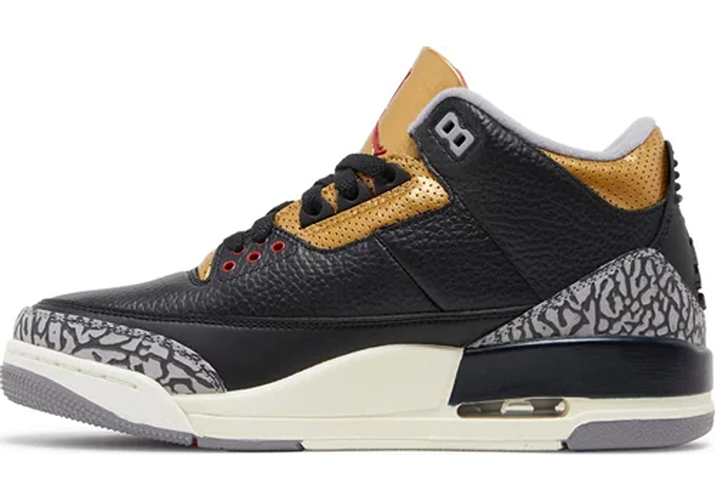 Jordan 3 Retro Black Cement Gold (W)