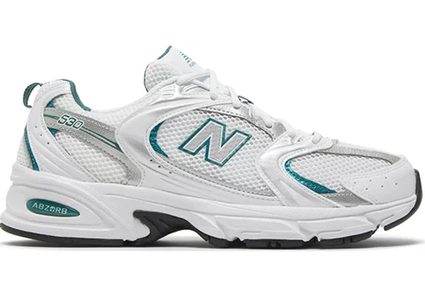 New Balance 530 White Silver Green