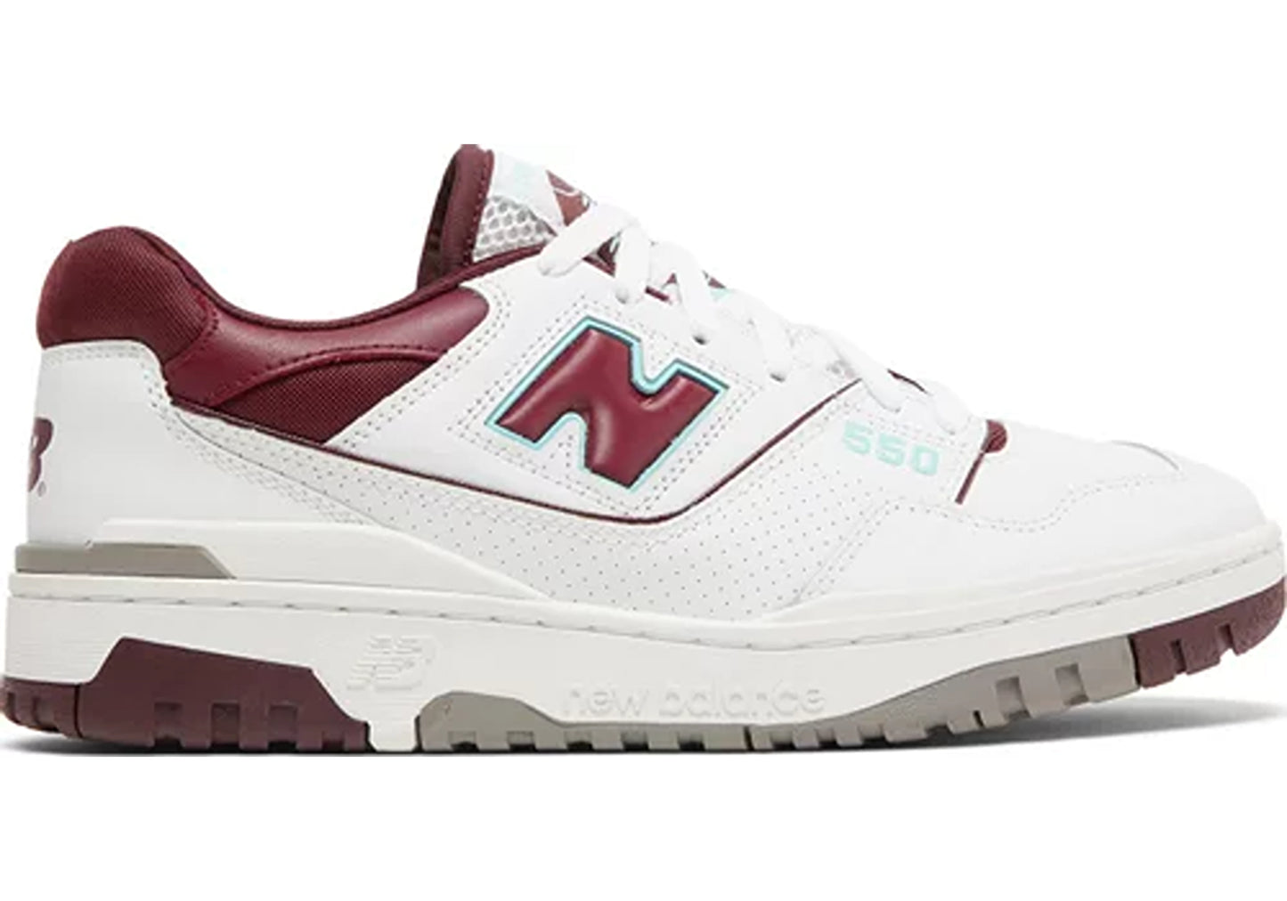 New Balance 550 Burgundy Cyan