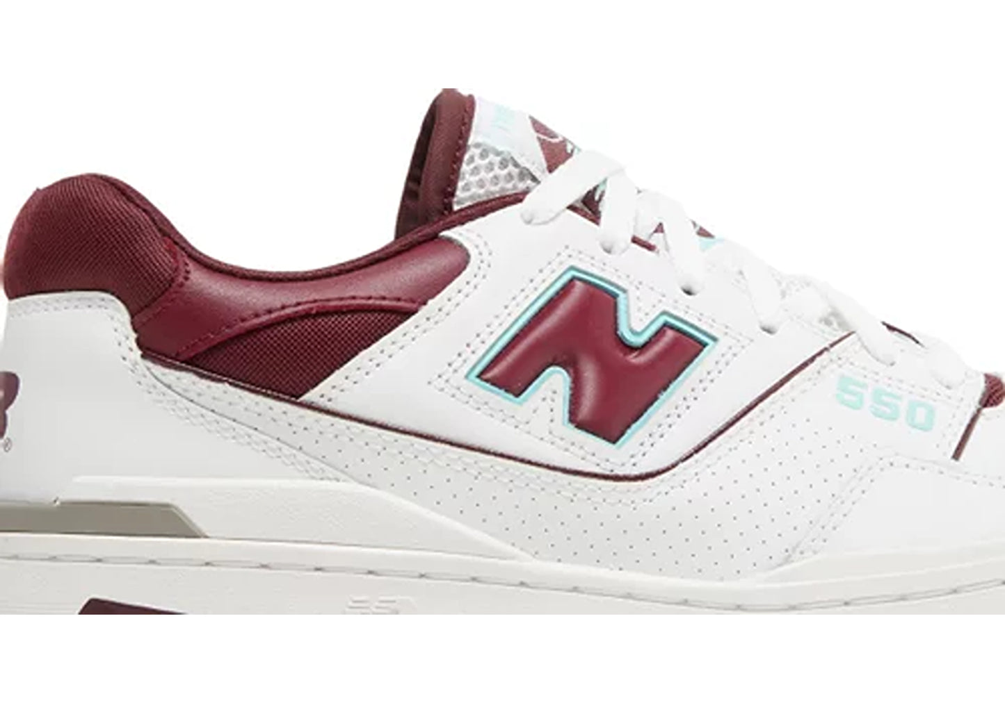 New Balance 550 Burgundy Cyan