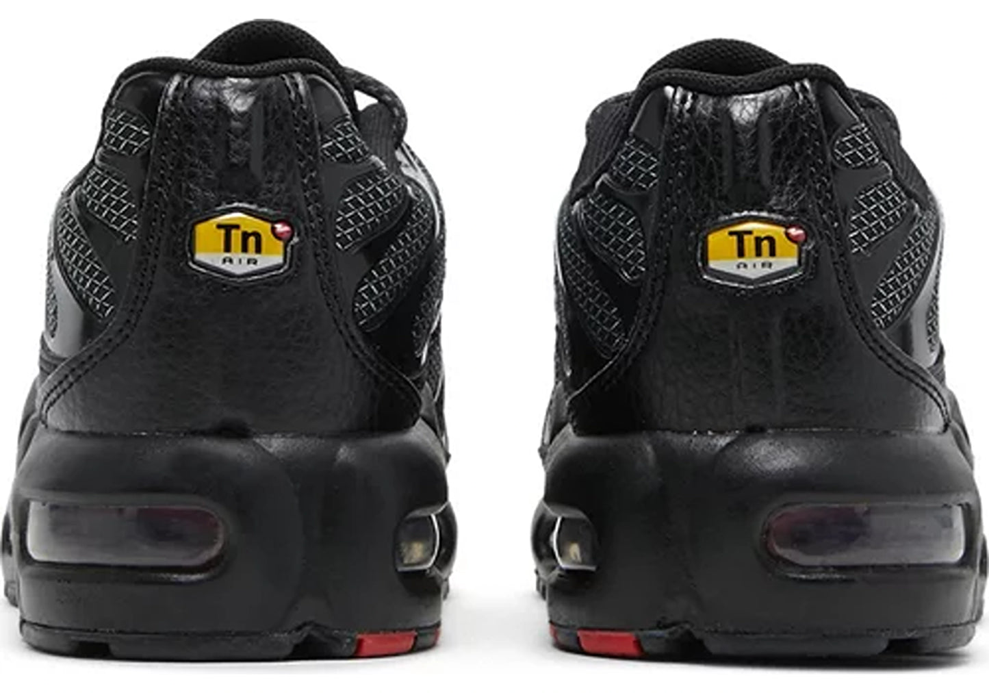 Nike Air Max Plus Black University Red Reflective Silver (GS)