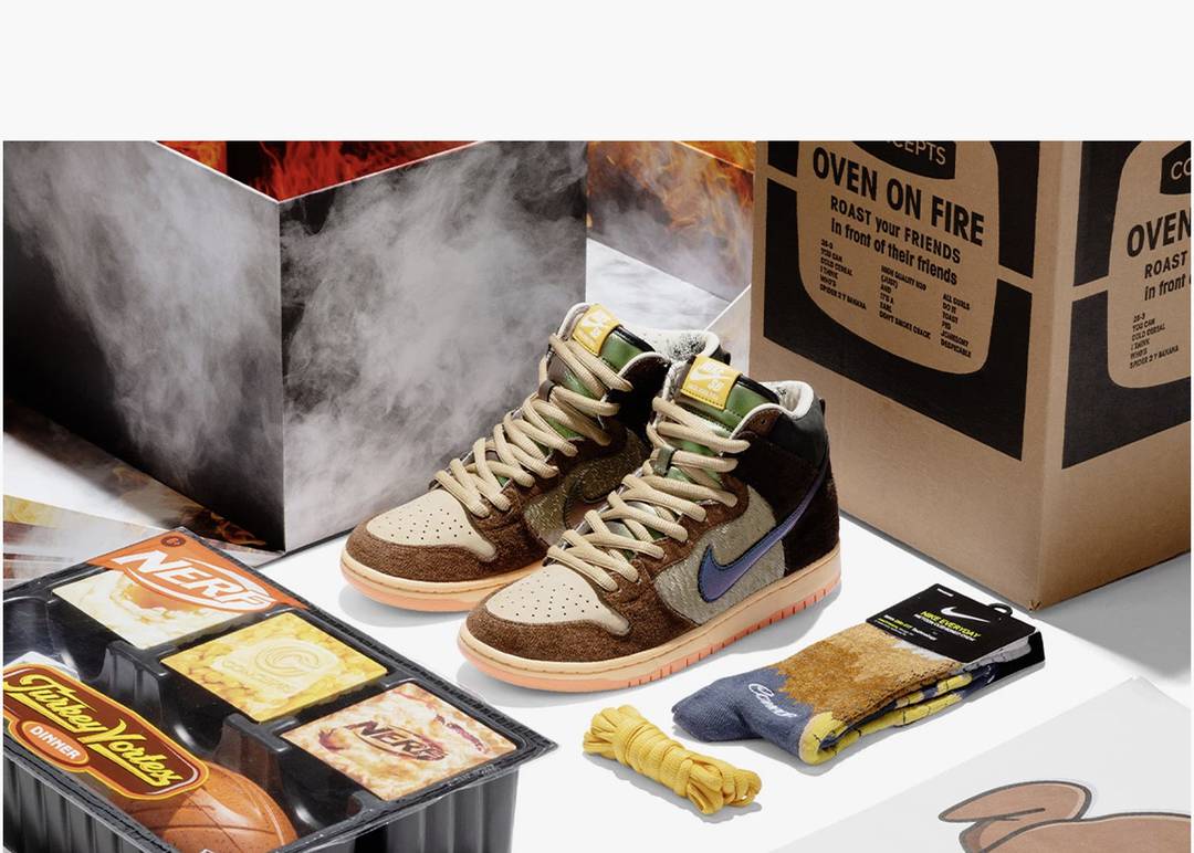 Nike SB Dunk High Concepts Turdunken (Special Box) beide Schuhe zusammen